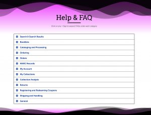 Help & FAQ screen grab