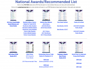 National Awards Page screen grab