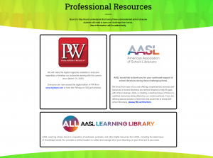 educational resources professional resources screen grab